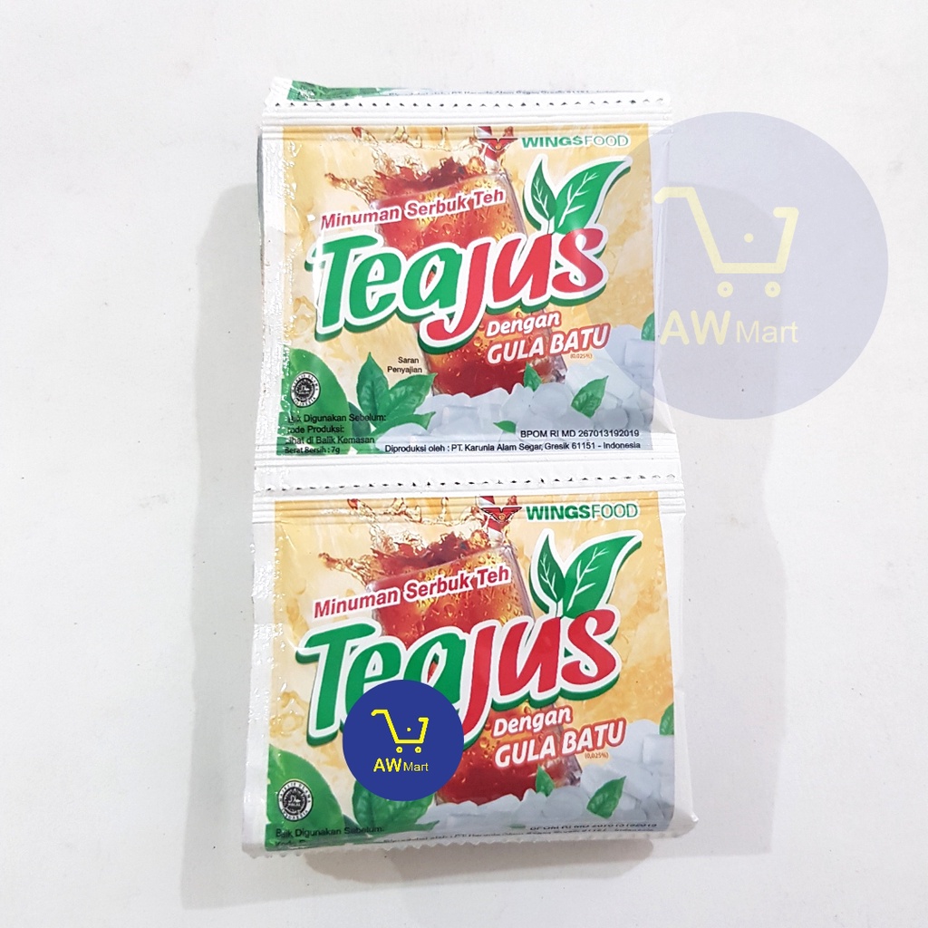 TEA JUS RENCENG (7 GRAM X 10'S) - GULA BATU/APEL/MELATI/LEMON