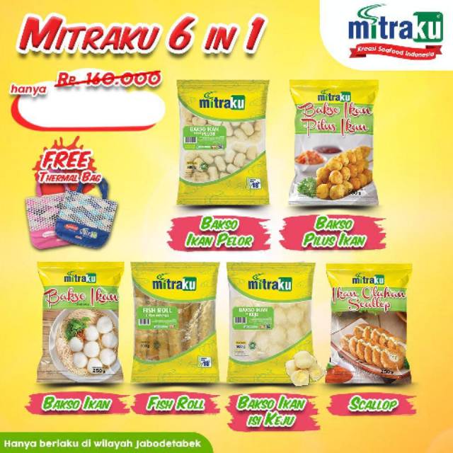 

Mitraku frozen food / makanan beku free cooler bag