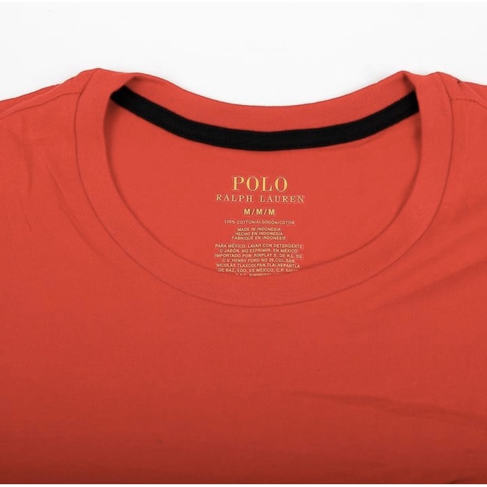 Kaos Pria Cowok Polo Ralph Lauren Polo Bear Crewneck Cotton LS Tee Red Original