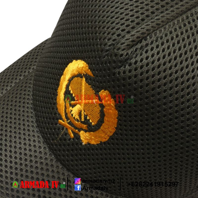 Topi Logo Linmas Jaring MP Warna Hijau