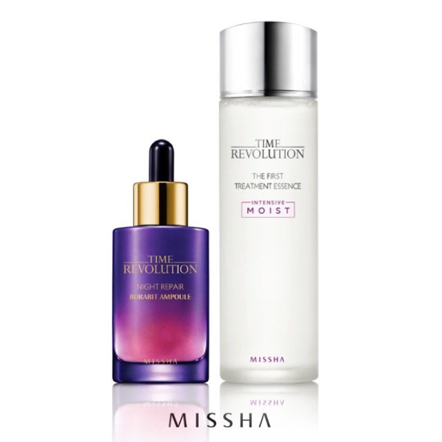 MISSHA TIME REVOLUTION FTE dan TIME REVOLUTION NIGHT REPAIR SCIENCE ACTIVATOR AMPOULE