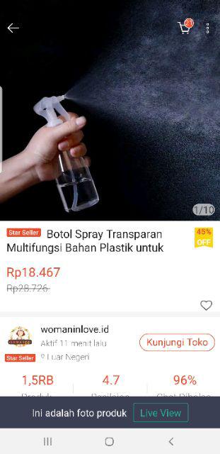 Botol Spray Transparan Multifungsi Bahan Plastik Untuk Membersihkan / Menyiram Tanaman