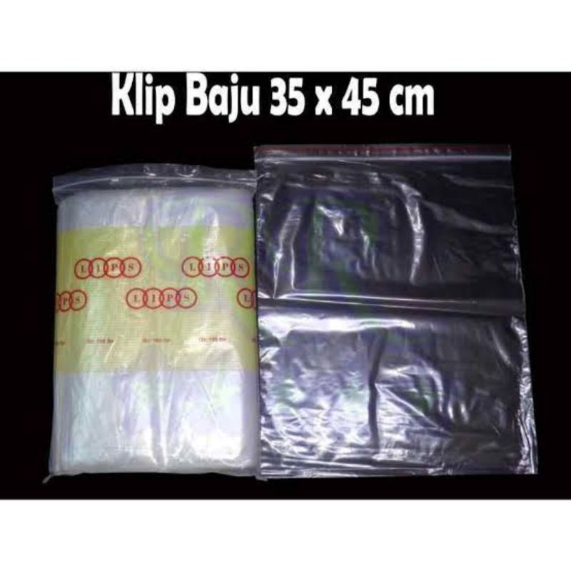 Isi 100 lembar plastik klip 35 x 45 cm