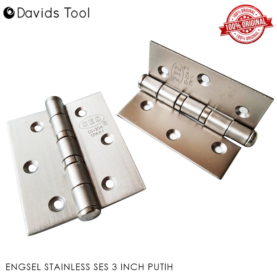 Engsel Pintu Jendela Stainless Stenlis 3 Inch Ses Putih