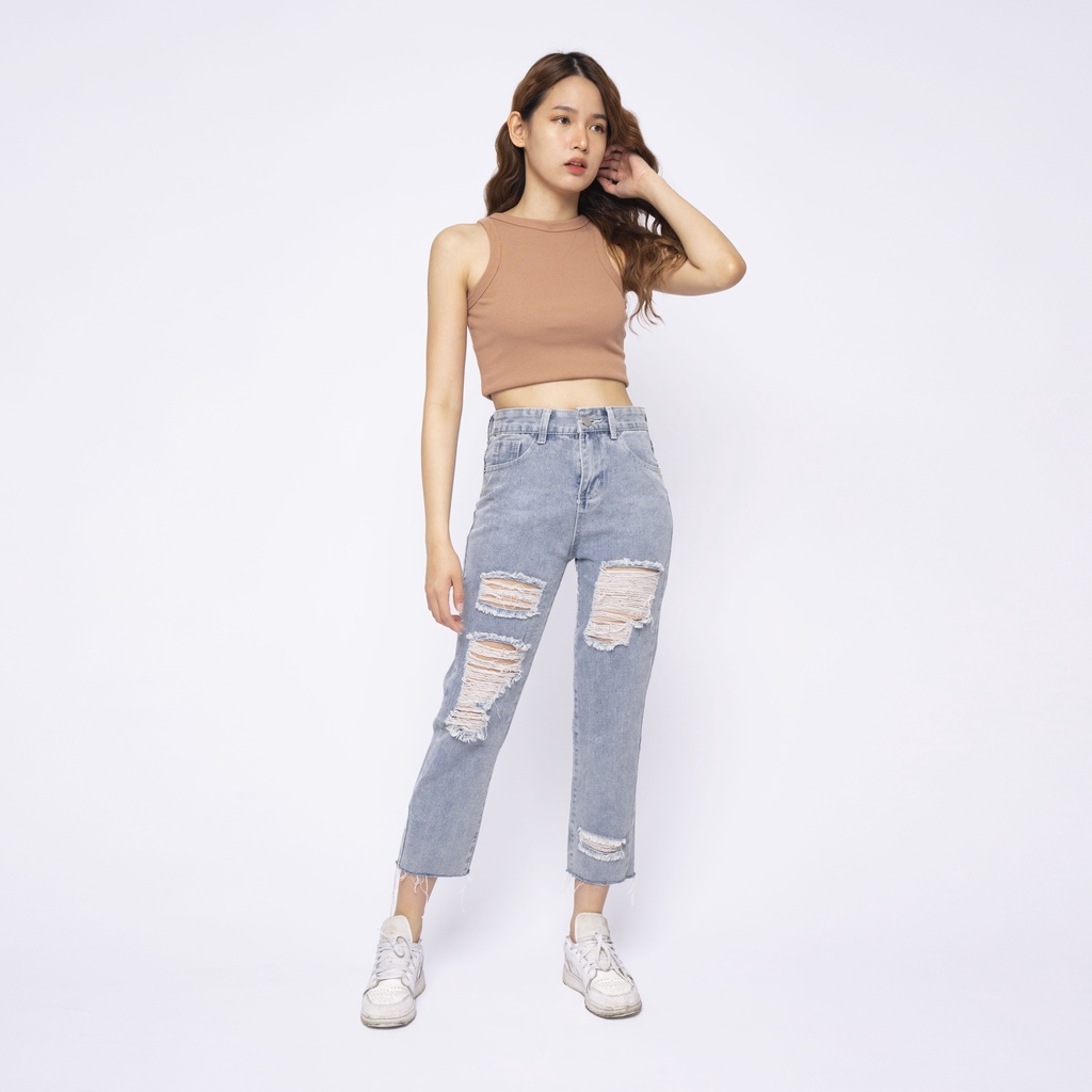 VIERLIN - Jeans 8806 - RIPPED JEANS WANITA