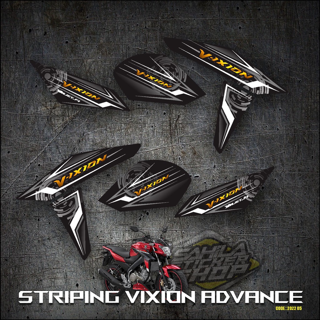 STRIPING MOTOR VIXION ADVANCE MURAH BERKUALITAS STIKER VIXION ADVANCE LIS PUTIH