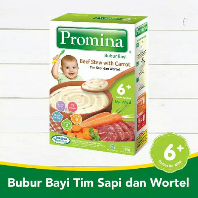 Promina Bubur Tim Sapi dan Wortel 6+