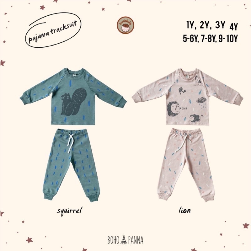 Bohopanna POP Hoodie Set 1-10thn / Setelan Sweater Panjang Anak