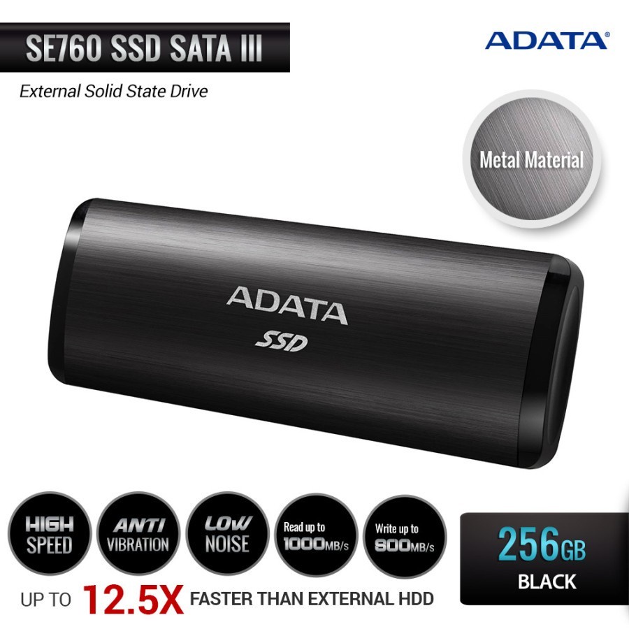 ADATA External SSD SE760 USB 3.2 Gen 2 Type C - 256GB / 512GB / 1TB