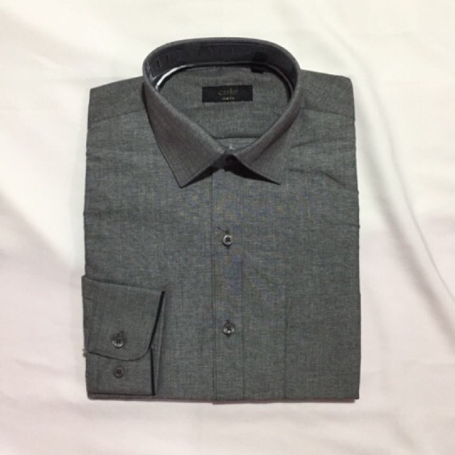 Kemeja pria cole abu muda/hem formal/kemeja abu/kemeja lengan panjang/hem abu/hem kantor/hem cole