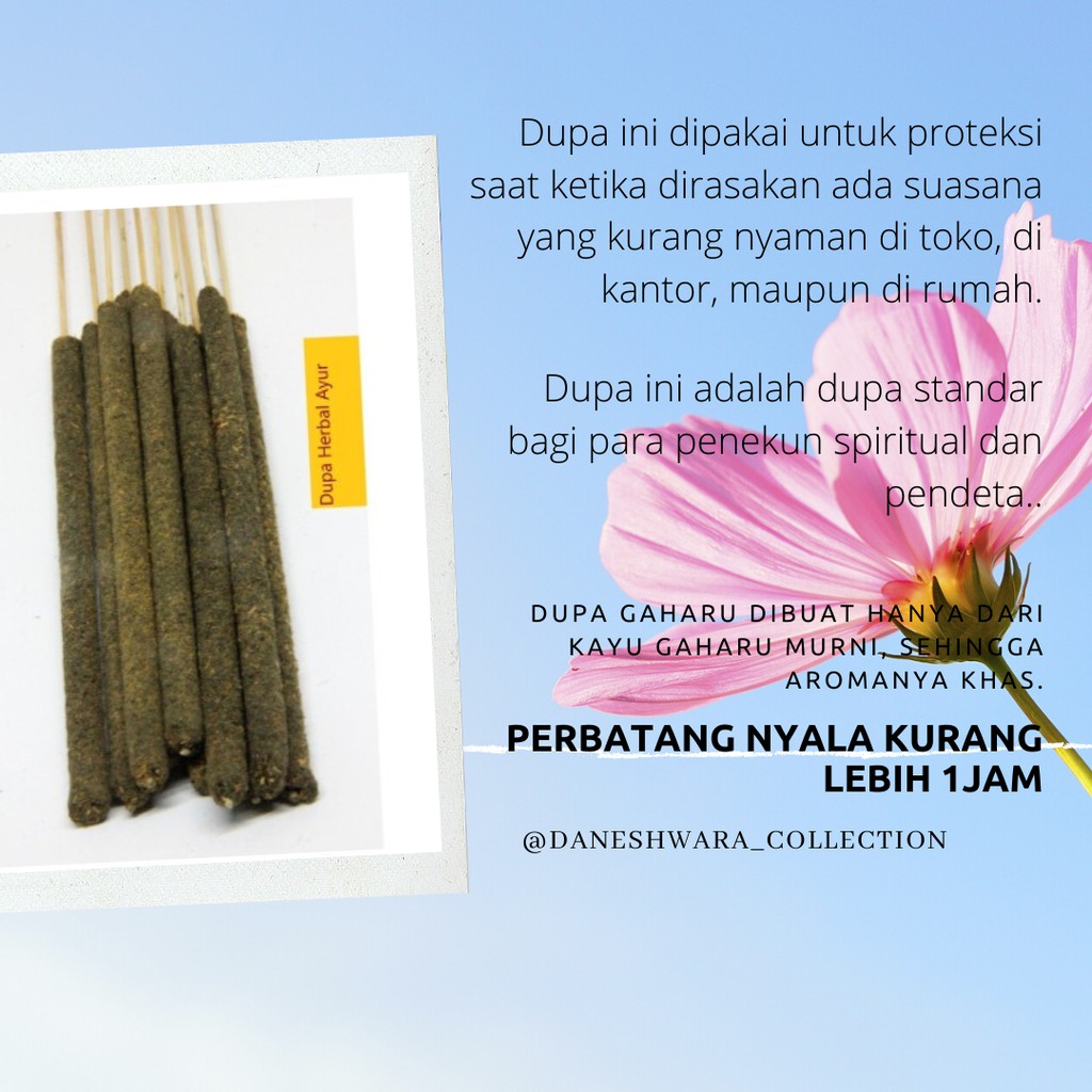 DUPA AYUR GAHARU PENDEK PREMIUM