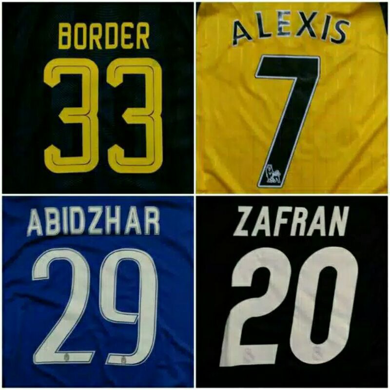 NAMESET JERSEY CUSTOM (SPONSOR / NOMOR / NAMA)