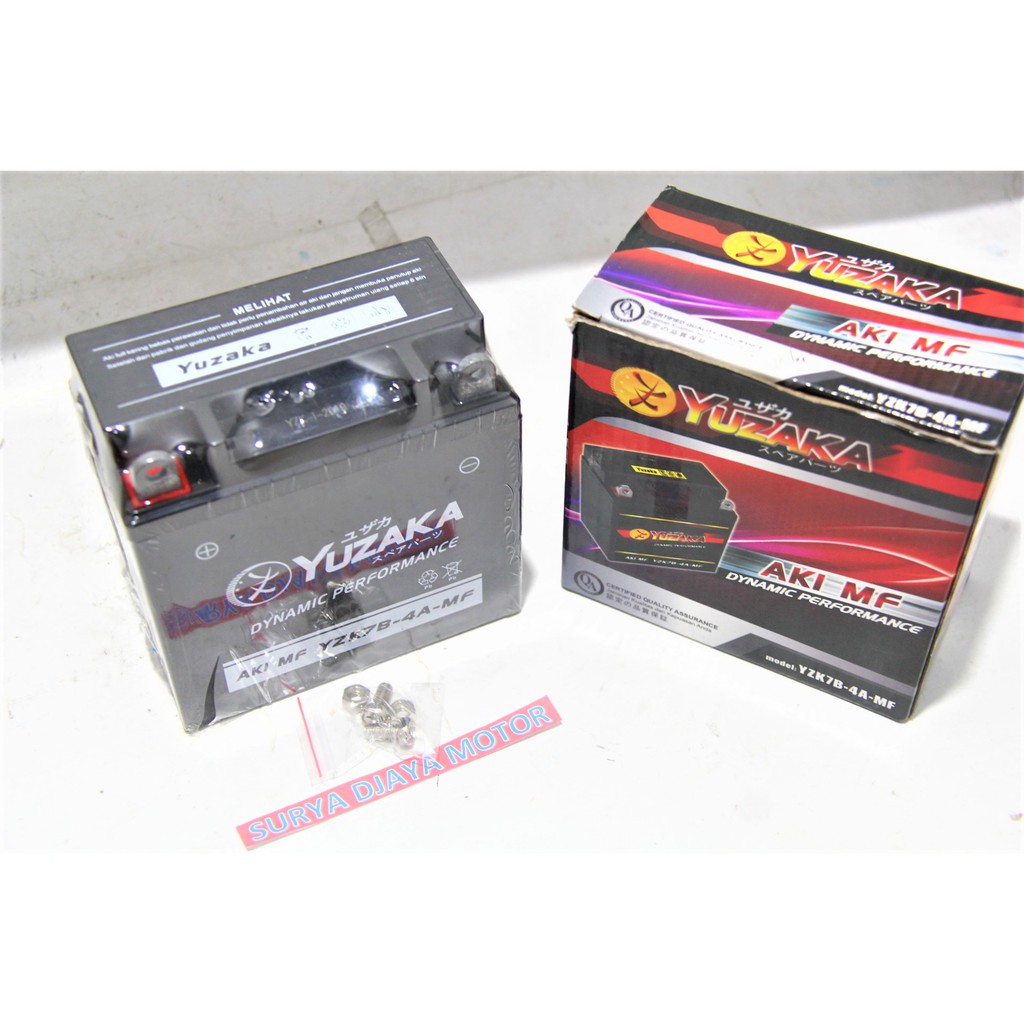 Aki Kering Gel Suzuki THUNDER 125 Eliminator 175 Bajaj Apache Yuzaka YZK7B-4A-MF Accu kering