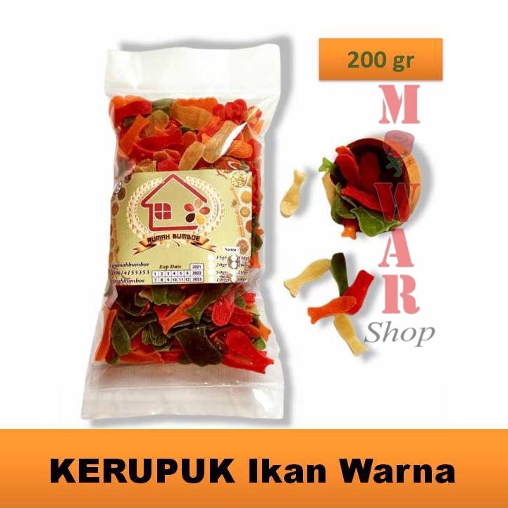 

(250 gr) KERUPUK BAWANG Ikan Warna Warni Gurih Renyah Tanpa Dijemur Kerupuk Ikan Warna Warni Mentah