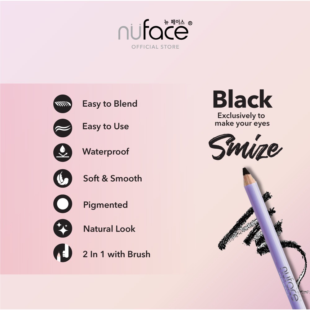 Nuface Eyebrow Pencil (Pensil Alis) - Brown &amp; Black