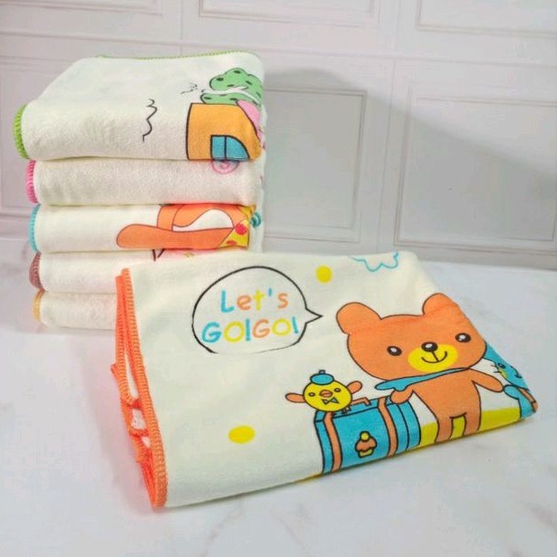 Super Sale!!! Handuk Mandi Bayi Bahan Microfiber Cream 50x100cm