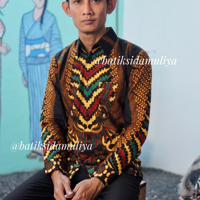 Sidamuliya Batik Kemeja Pria Slimfit Premium Nalesha Lengan Panjang