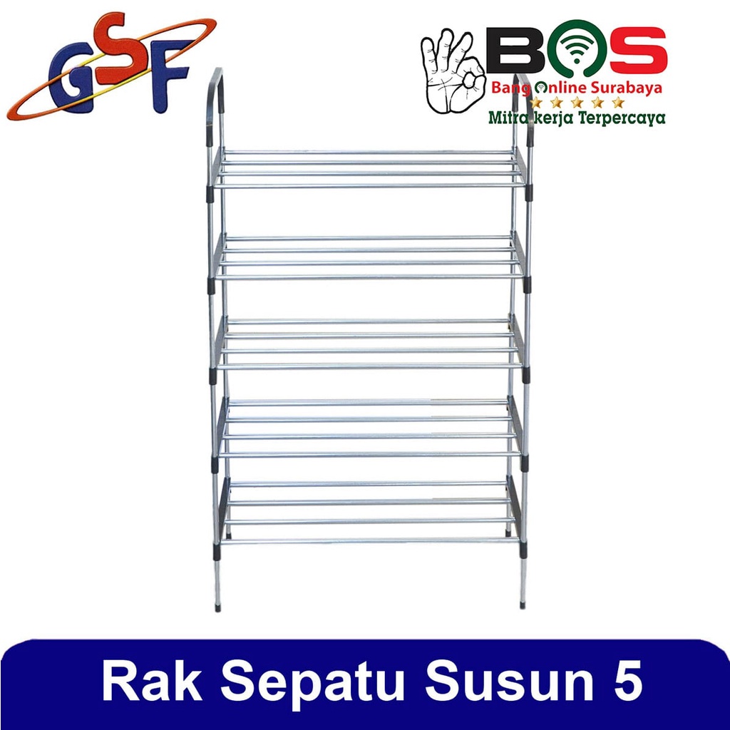 Rak Tempat Sepatu Rak Susun 5 Portable GSF 4105 GSF-4105 Rak Susun GSF