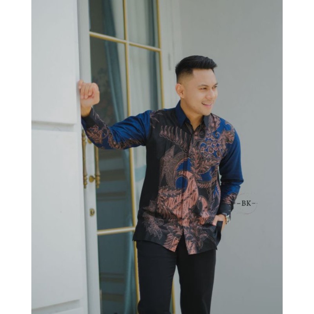 KEMEJA BATIK PRIA LENGAN PANJANG SIZE M L XL XXL  BSWART BatiK HRB026-kmj Andin