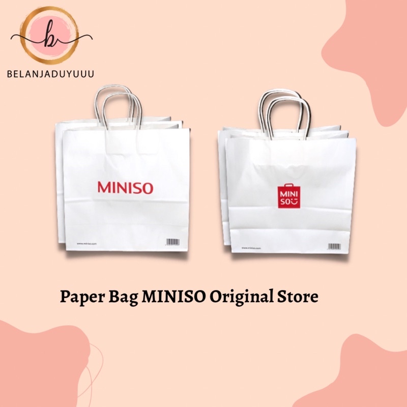 Paper Bag MINISO Original Pembungkus Kado Ukuran Medium ( READY STOCK JKT )