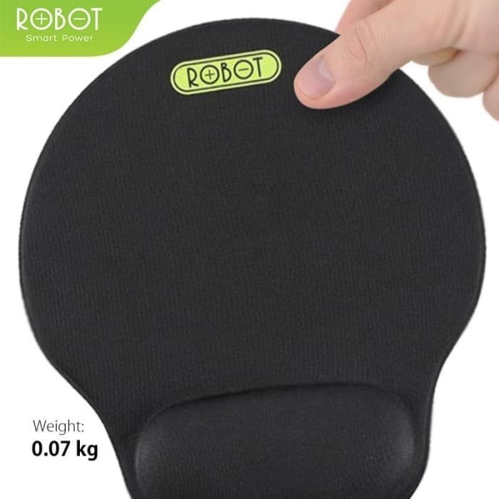 ROBOT Mousepad RP02 Anti-slip with Ergonomic Wrist Rest Design Mousepad Black Garansi Original Resmi-5