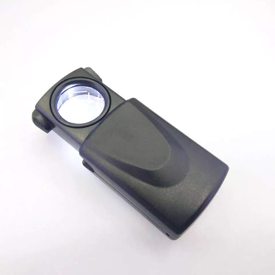 Lensa Led Optik Magnifier Kaca Pembesar Portable Mini Tipe Tarik Dengan Lampu LED Loupe