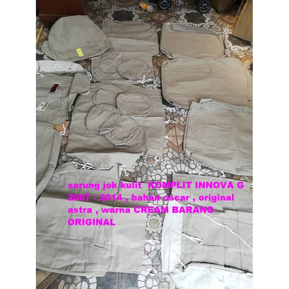 SARUNG JOK KULIT INNOVA TIPE G 2010 - 2015 OSCAR ASLI ASTRA ORIGINAL 1