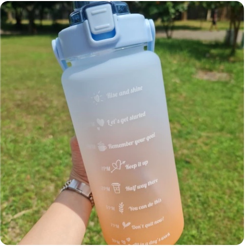 ID BOTOL MINUM MOTIVASI 2000ML 2 LITER BOTOL PENANDA WAKTU BOTOL MINUM BPA FREE QUIFIT ORIGINAL