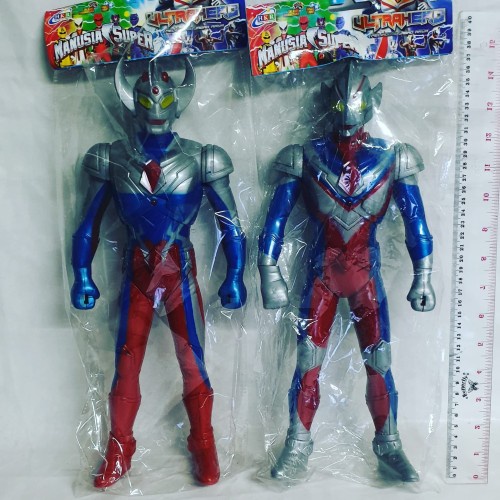 44-050250U Mainan RObot Ultramen Biru kombinasi Merah Suara Bunyi Nyala Lampu 44 - 050250U