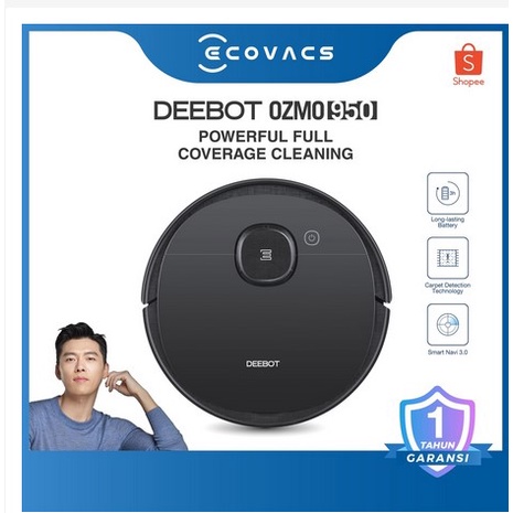 Ecovacs DEEBOT OZMO 950 Robot Vacuum Cleaner Mopping Mapping Multi - Floor Vacum Sapu Pel Portable