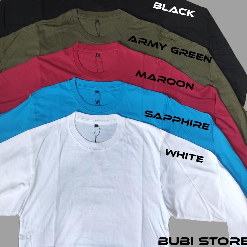✻ [PROMO, LANGSUNG DARI PABRIK] KAOS POLOS PANJANG COTTON BAMBOO | S-XL | KATUN BAMBU 30S ➩