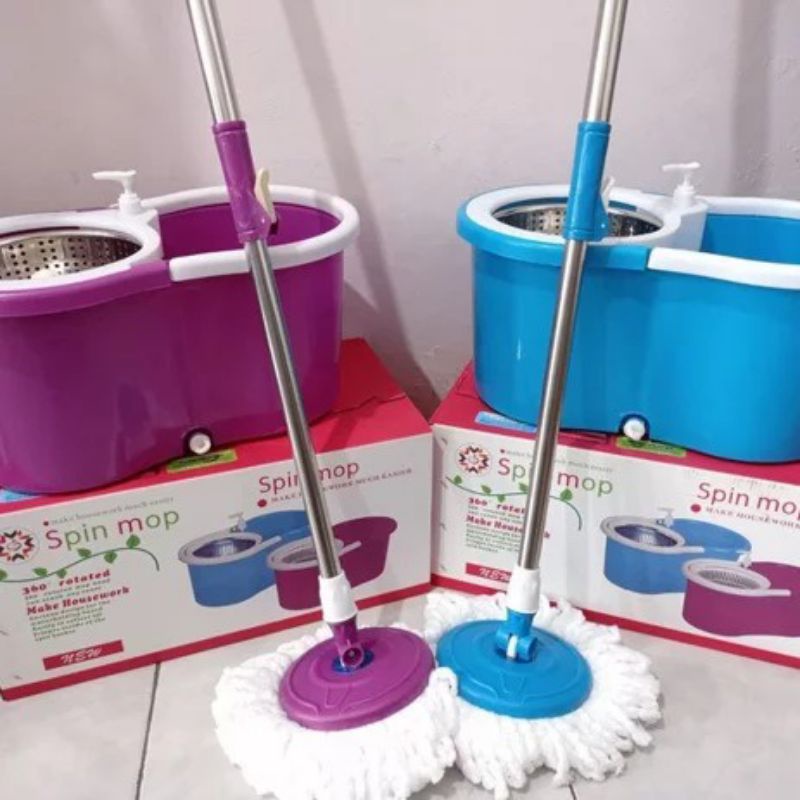 (COD) Magic mop stainless / alat pel stainless+alat peras / spin mop stainless