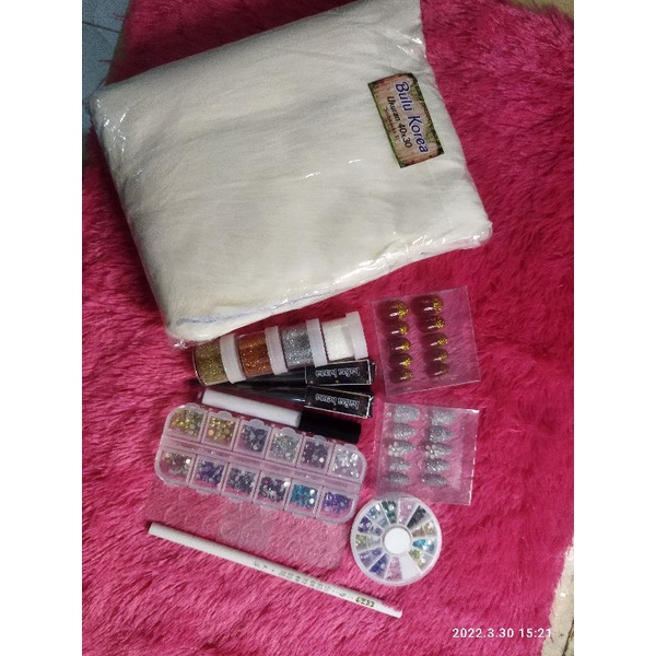 paket henna lengkap dgn alas bulu korea