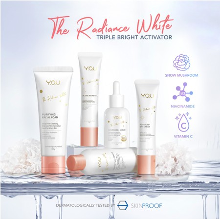 YOU The Radiance White Series | Face Wash Day Night Cream Serum Toner