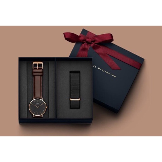 Vj arloji jam tangan pria wanita classic bristol + canvas strap original (DW)