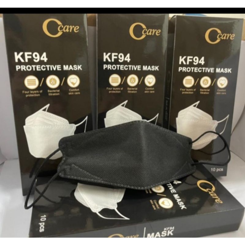 Masker KF 94 C care hitam isi 10 pcs perpack