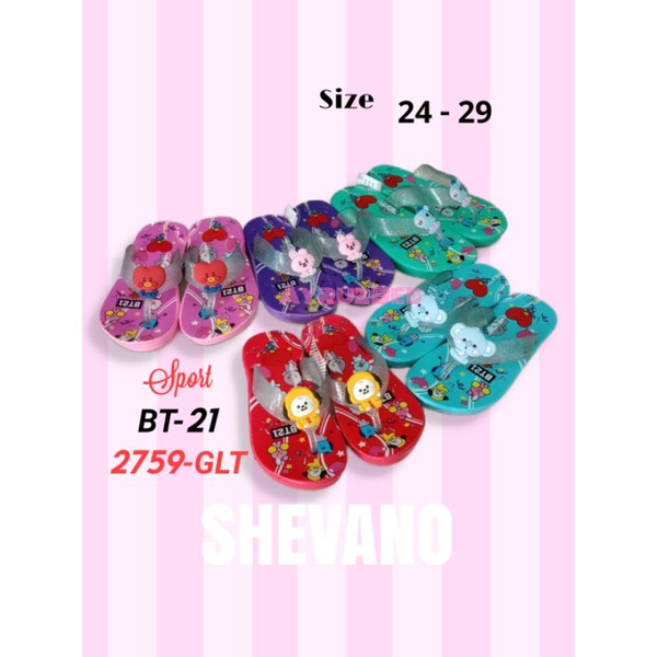 Sandal jepit Anak perempuan Shevano BT-21 2759-GLT bagus