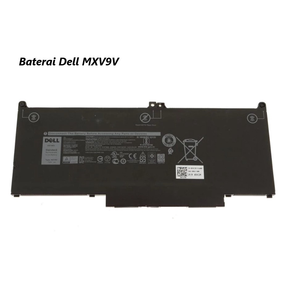 Baterai Dell Latitude 5300 5310 7300 7400 E5300 E5310 E7300 MXV9V Original