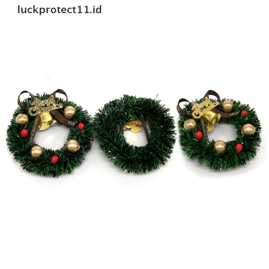 &lt; Luckprotect11. &lt; Luckproteksi1pc Miniatur Karangan Bunga Natal Ukuran 6cm Untuk Dekorasi Rumah Boneka