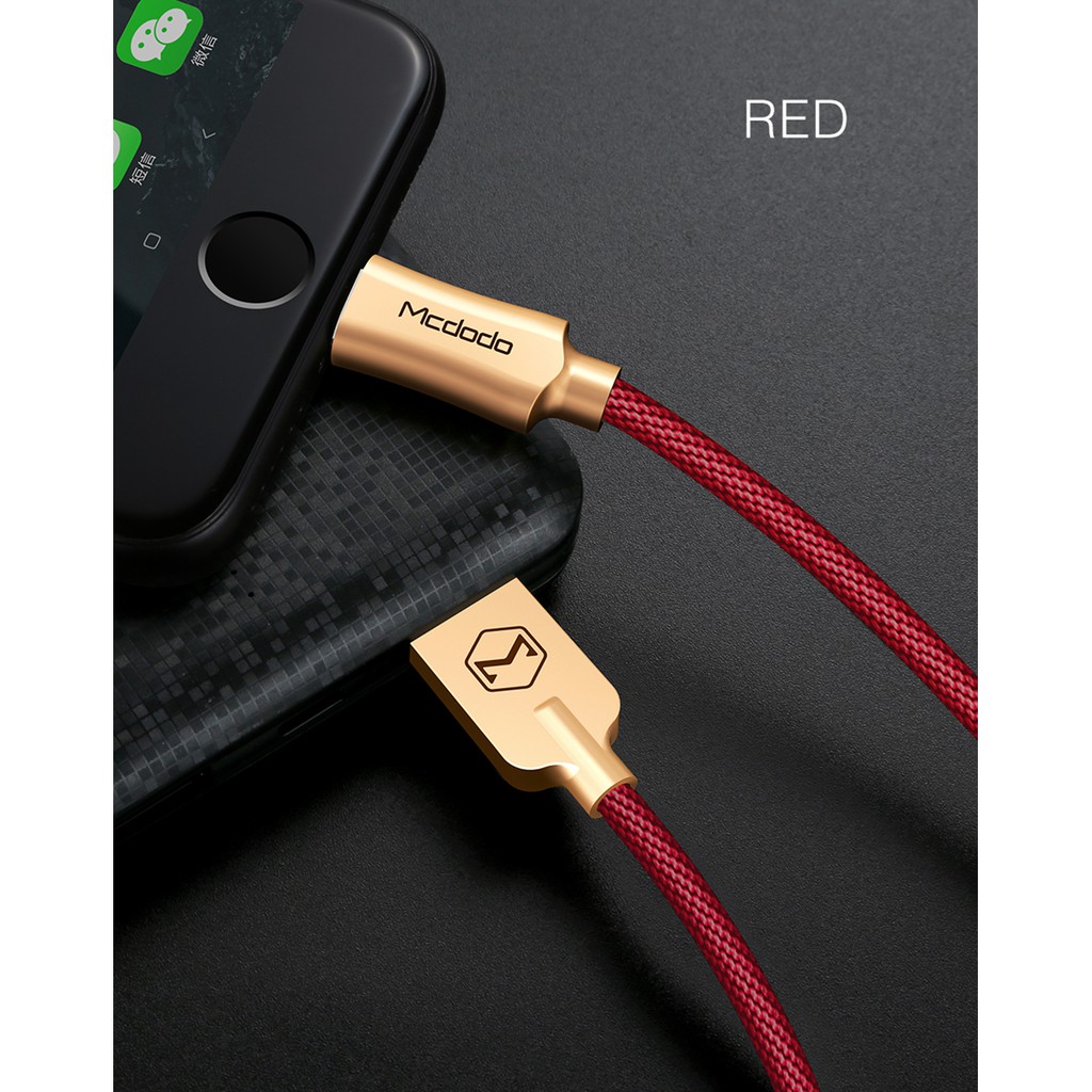 Kabel USB C Type C Kabel Data Original McDodo Auto Disconnect Type C 1.5 M QC 3.0 RED