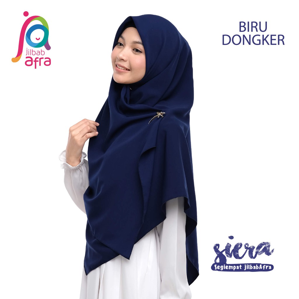 Jilbab Arfa Siera ( Segiempat JilbabArfa ) Hijab Segiempat Warna Dongker