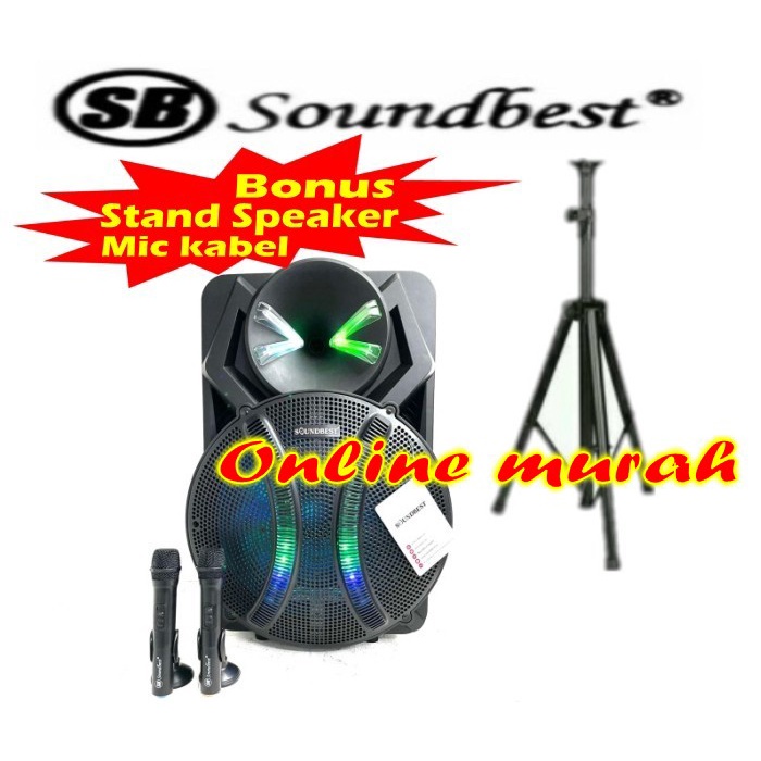 Speaker Portable Wireless Soundbest ft 18 ft18 18 inch original