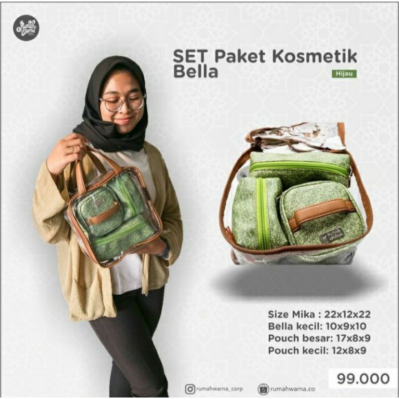 Pouch Kosmetik Bella Rumah Warna