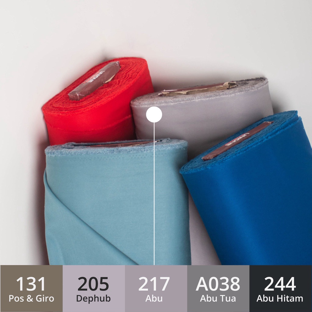 Kain American Drill Unione - Bahan Jaket / Jas Kerja / Seragam 1 Meter High Quality (Hitam, Abu)