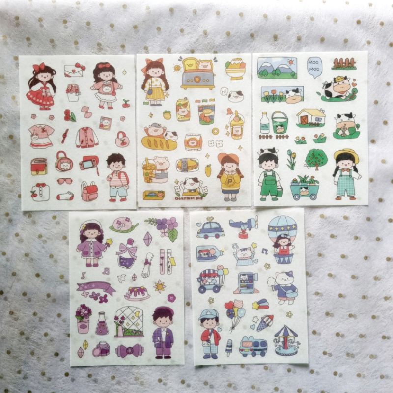 

Boy and Girl Cute Washi Sticker Scrapbook Journal // Dimino