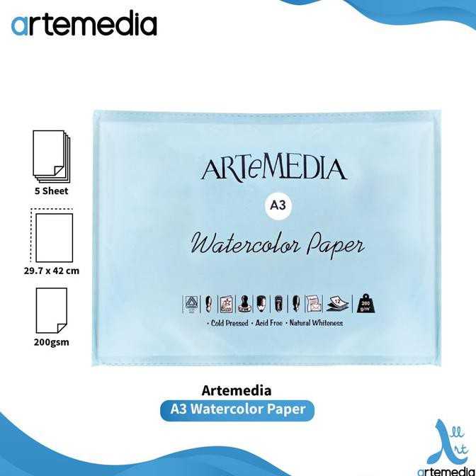 

Produk Terbaik] Artemedia Watercolour Paper A3 - Kertas Cat Air