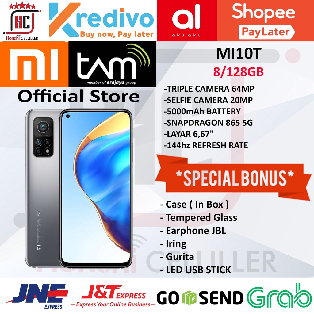 XIAOMI REDMI MI 10T RAM 8GB ROM 128GB 8/128GB GARANSI RESMI TAM XIAOMI INDONESIA