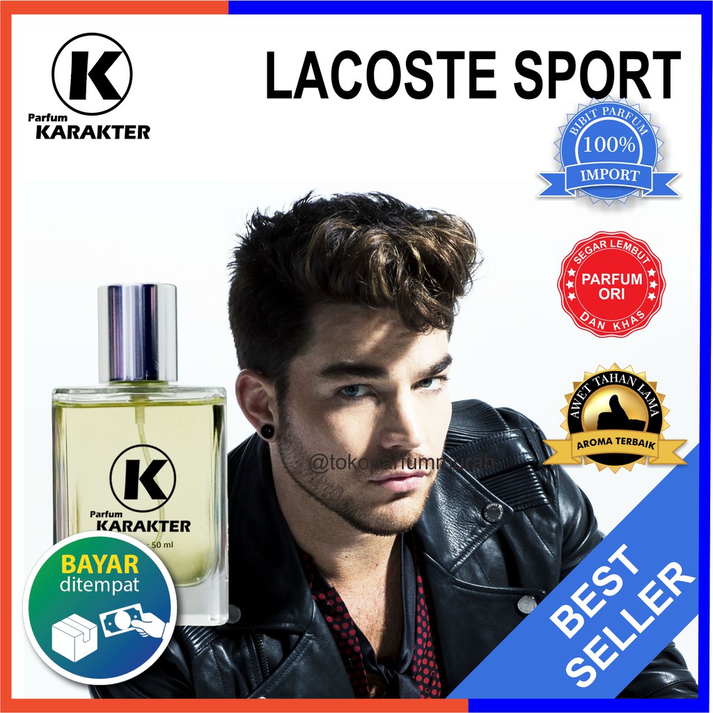 [ Bisa Cod ] Parfum Cowok Lacoste Sport  Bibit Parfum Import Wangi &amp; Tahan Lama  Kemasan 50ml