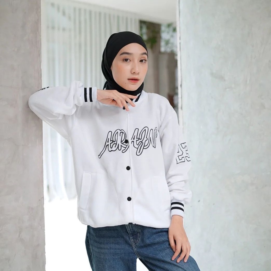 Jaket Baseball Base Ball ARAJNP bisa utnuk Wanita/Pria