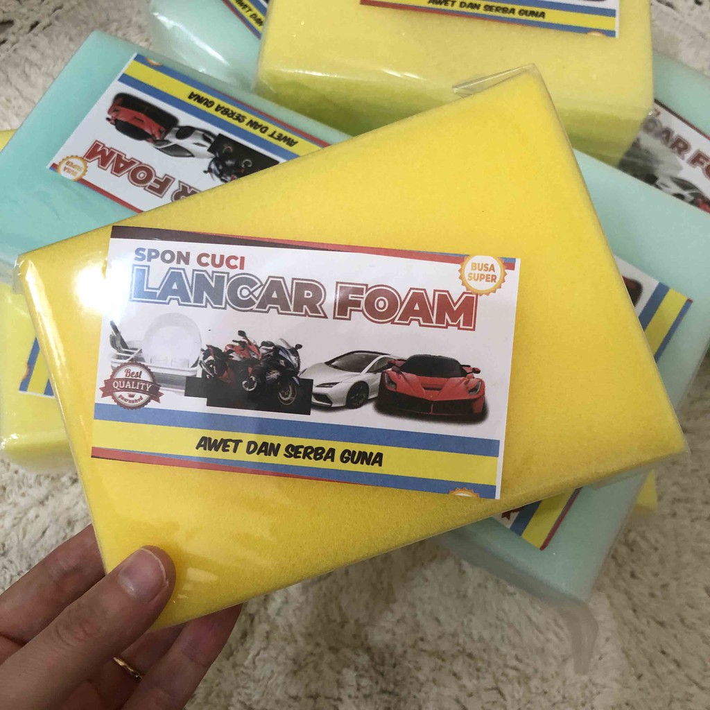 Sponge JUMBO spons busa cuci motor mobil lap pembersih dapur piring car wash-1pc